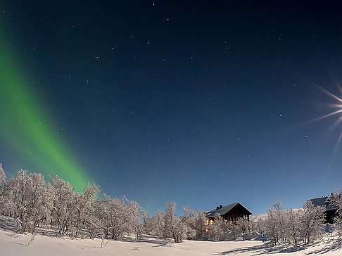 Kilpisjarvi - Finlande Full moon en Laponie
