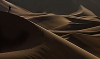 Dunes  Coucher de soleil sur les dunes. : tadrart sud